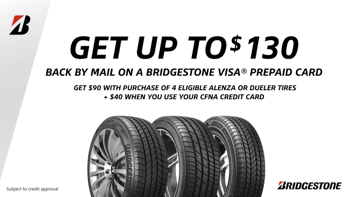 Bridgestone prepaid Visa offer